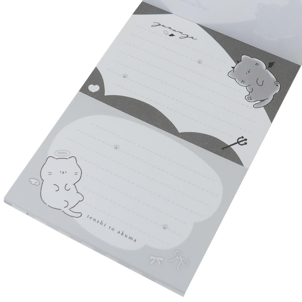 クリアシートメモ メモ帳 ゆるにゃー むぎゅねこ カミオジャパン 新学期準備文具 かわいい メール便可