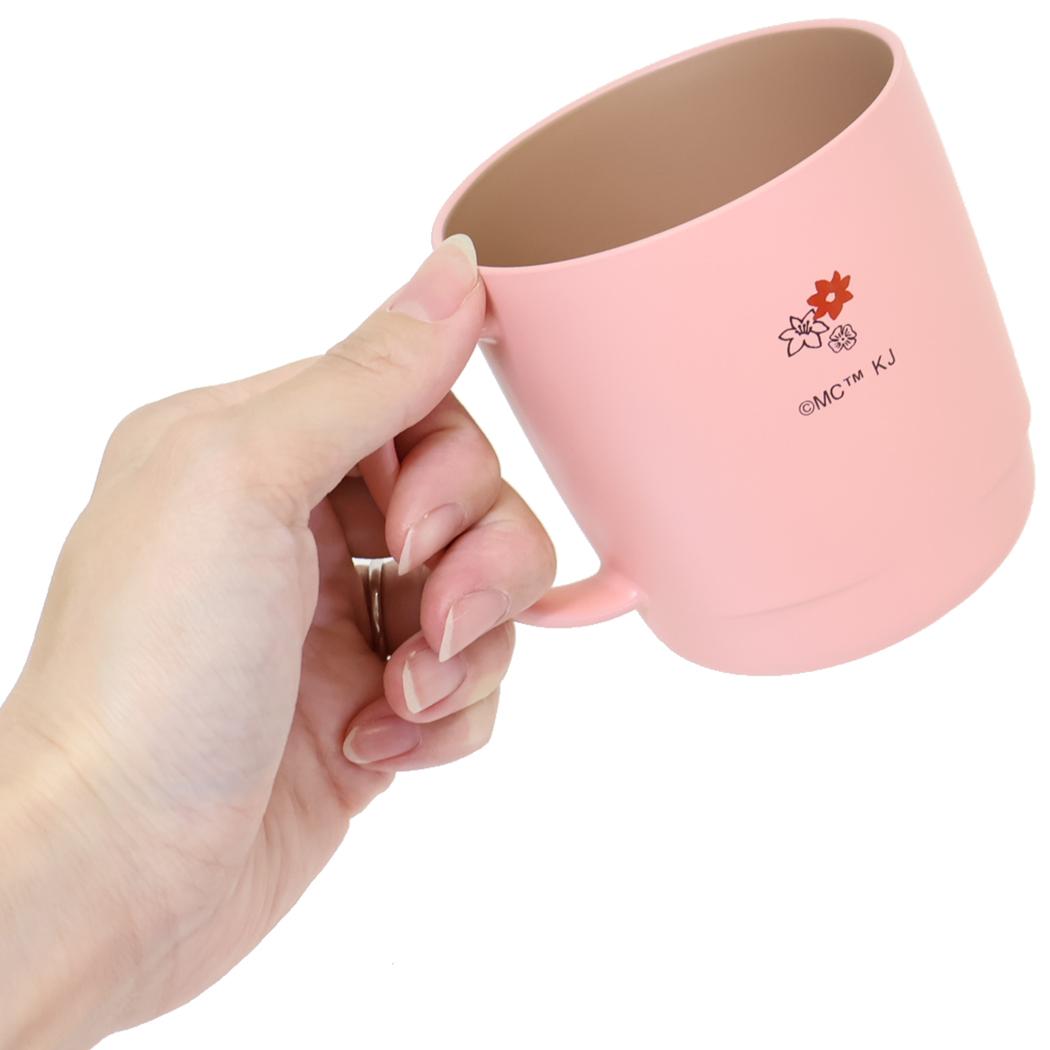 カップ 樹脂製スタッキングランチコップ マグカップ ムーミン リトルミイとお花 北欧 カミオジャパン 電子レンジ対応 割れにくい食器