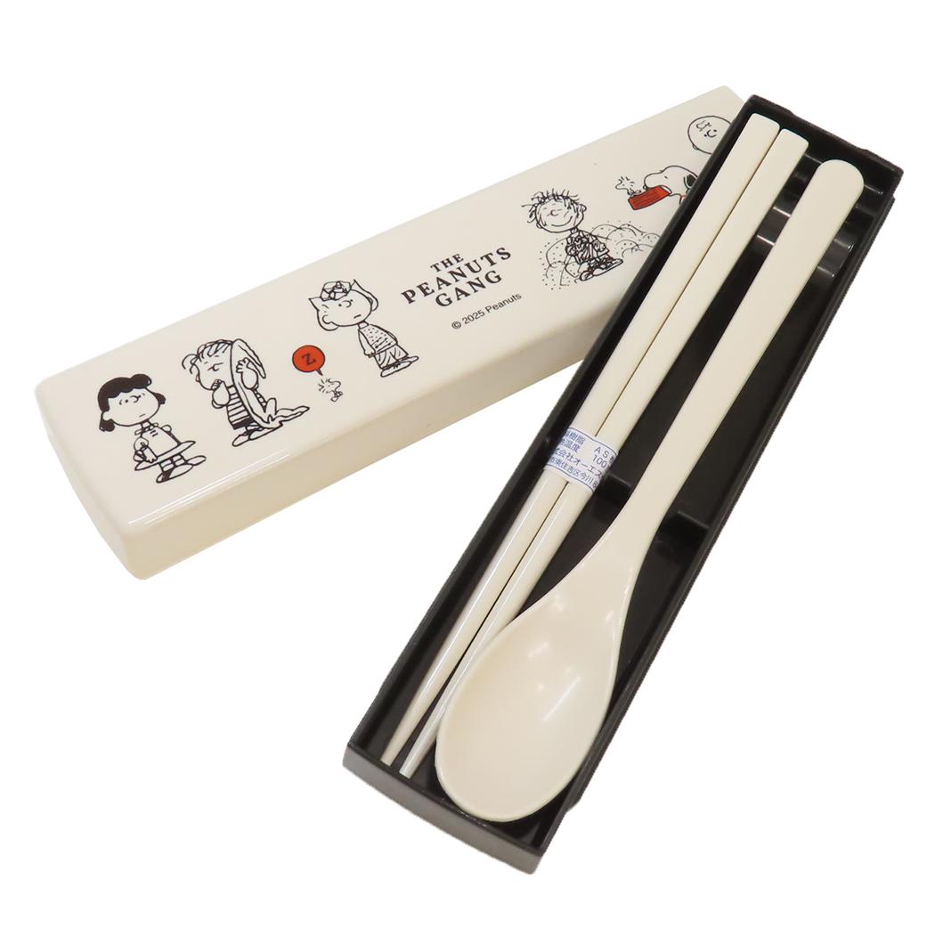 おはし＆スプーンのツインセット コンビセット スヌーピー ピーナッツ ギャング ピーナッツ カミオジャパン 新学期準備 メール便可