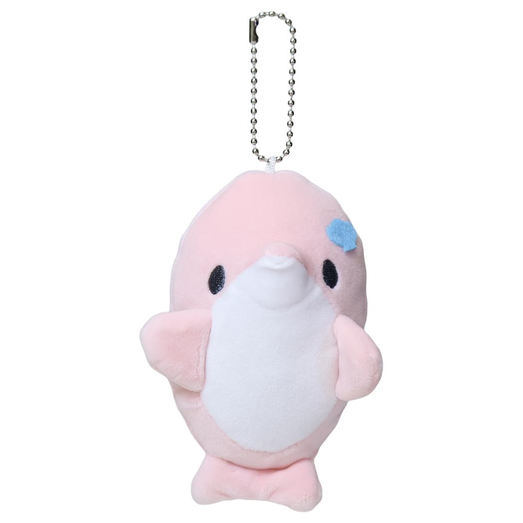 マスコットキーホルダー マスコット ゆるいるか ピンクイルカ カミオジャパン ミニぬいぐるみボールチェーン かわいい