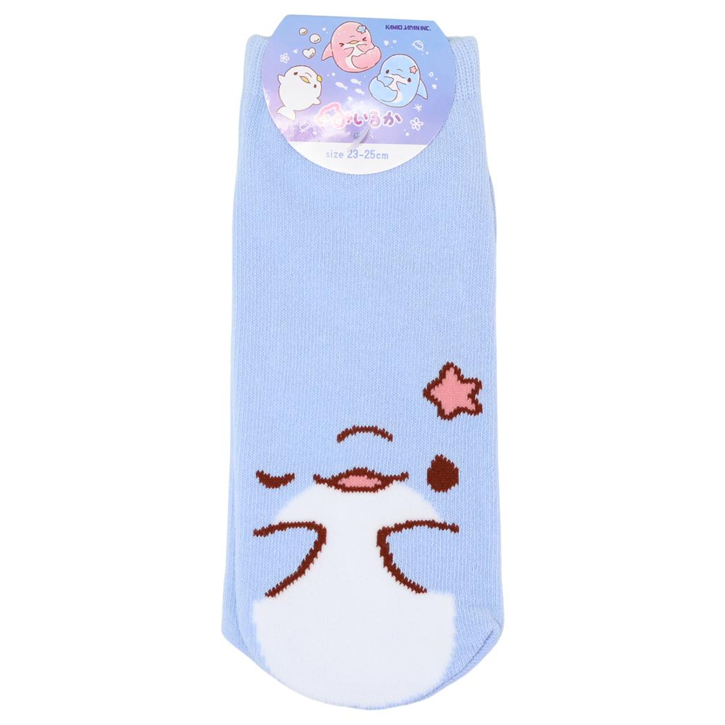レディースソックス 女性用靴下 ゆるいるか アオイルカ カミオジャパン くつ下 かわいい メール便可