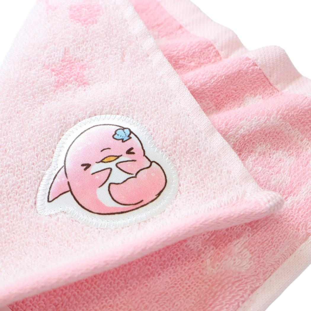 ジャガードミニタオル ハンドタオル ゆるいるか ピンクイルカ カミオジャパン ハンカチタオル 汗拭きタオル かわいい メール便可