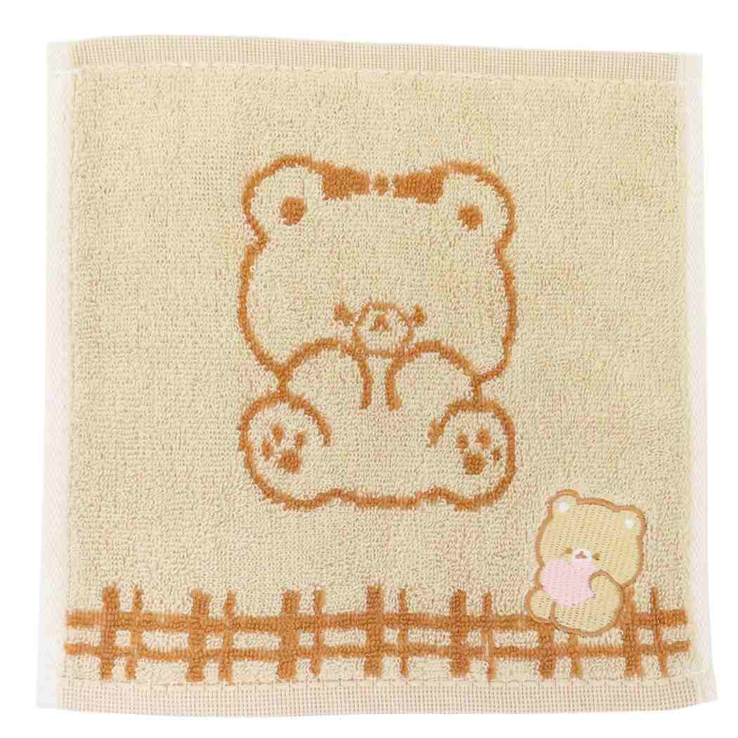 ジャガードミニタオル ハンドタオル フワベベ カミオジャパン ハンカチタオル 汗拭きタオル かわいい メール便可