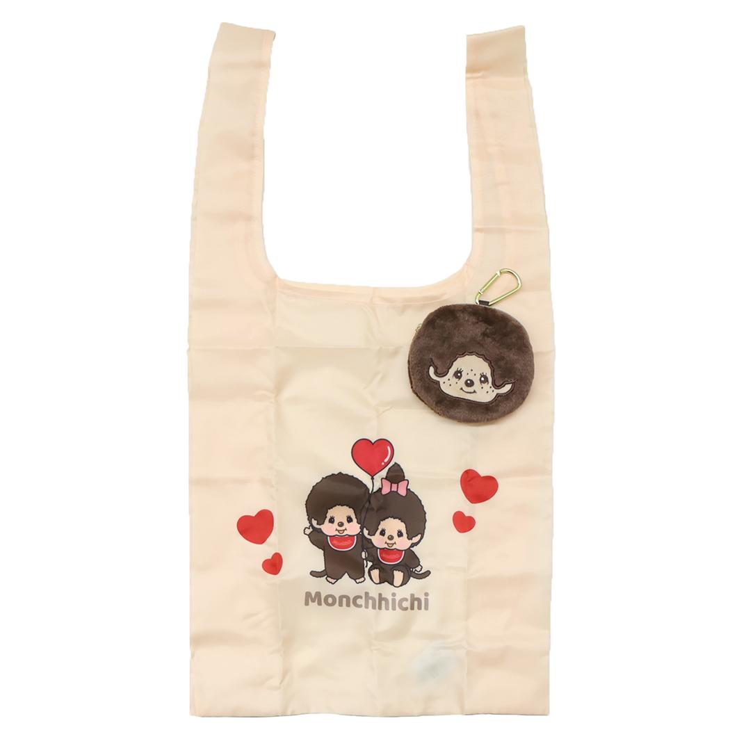 チャーム付きエコバッグ ショッピングバッグ モンチッチ boy カミオジャパン お買い物かばん ポーチ付き