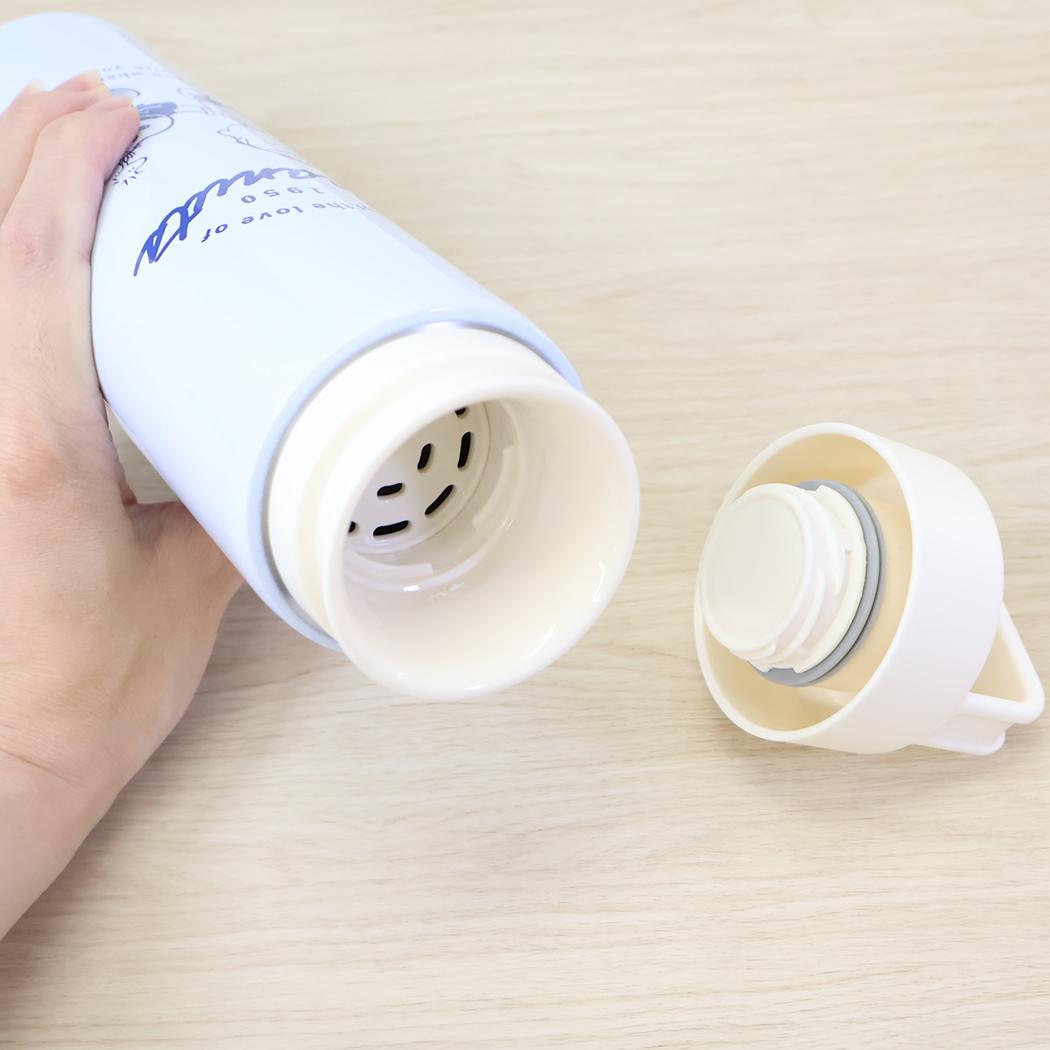 ステンレスボトル550mL 保温保冷水筒 スヌーピー おしゃれリボン ピーナッツ カミオジャパン プレゼント