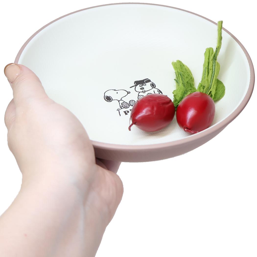 ランチプレートM 中皿 スヌーピー CONTENT＆HAPPY ピーナッツ カミオジャパン 電子レンジ対応 割れにくい食器