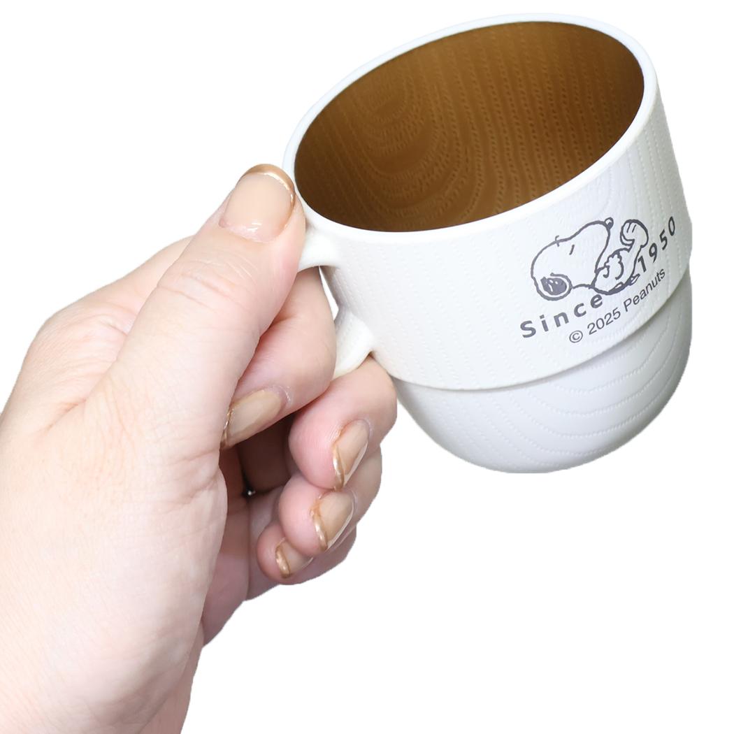 スタッキングミニカップ マグカップ スヌーピー すごいごちそう ピーナッツ カミオジャパン 電子レンジ対応 割れにくい食器