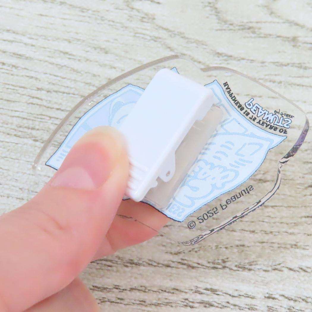 アクリルクリップ クリップ スヌーピー 75周年 ルーシー ピーナッツ カミオジャパン 事務用品 メール便可