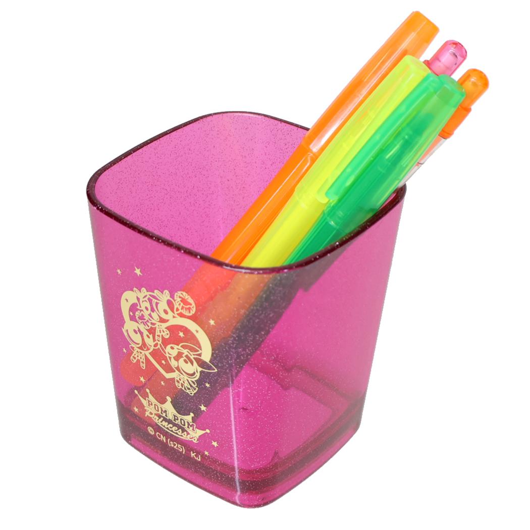スクエアペンスタンド ペン立て パワーパフガールズ ピンク カミオジャパン 卓上収納