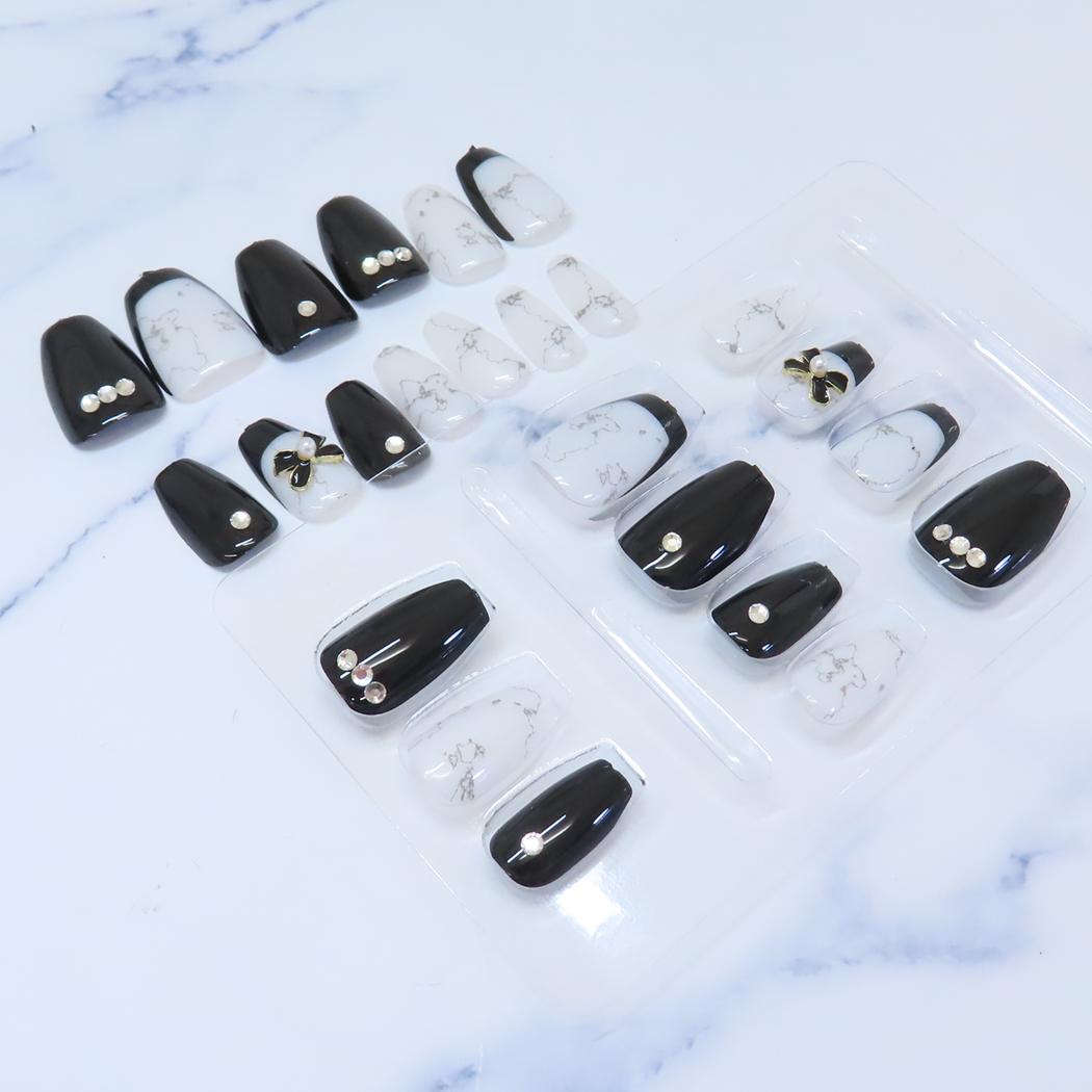 ネイルチップ ファンシーシリーズ コスメ雑貨 MARBLE WHITE カミオジャパン ネイルアート 付け爪 おしゃれ メール便可