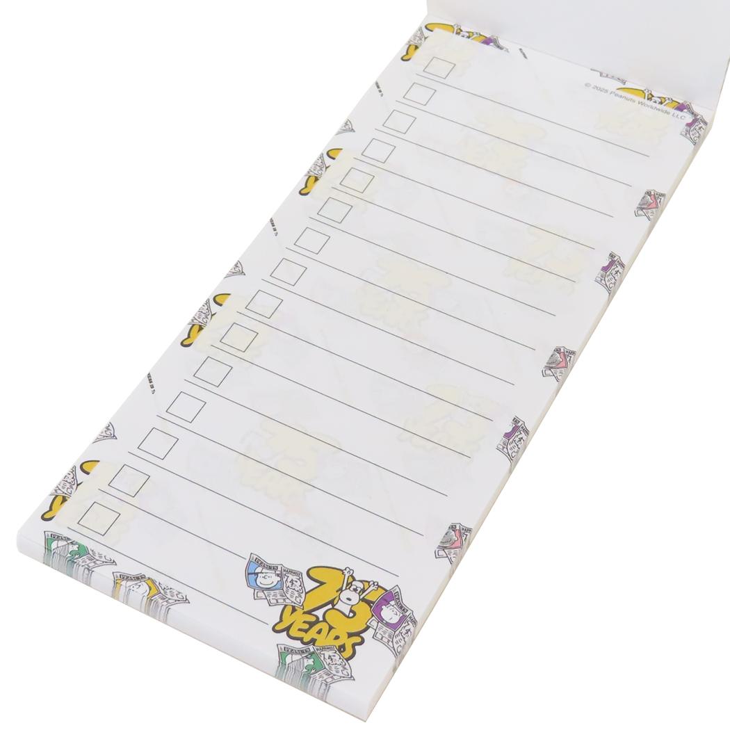 TODOメモ メモ帳 スヌーピー 75周年 Newspaper pattern ピーナッツ カミオジャパン やることメモ メール便可