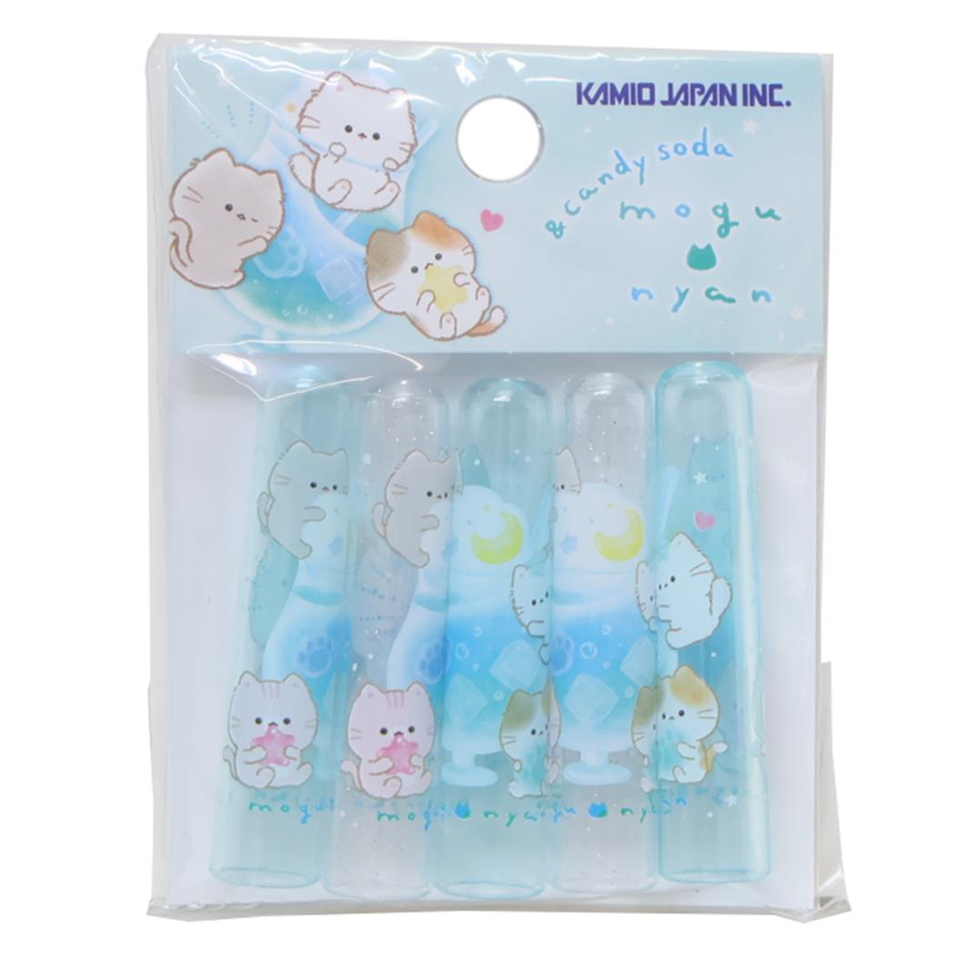 えんぴつカバー5本セット 鉛筆キャップ もぐにゃん キャンディソーダ カミオジャパン 新学期準備文具 かわいい メール便可