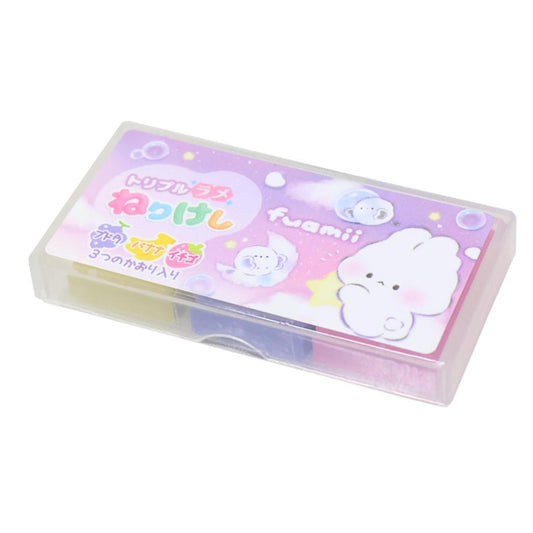 トリプルラメねりけし 消しゴム ふあみい カミオジャパン 新学期準備文具 かわいい メール便可