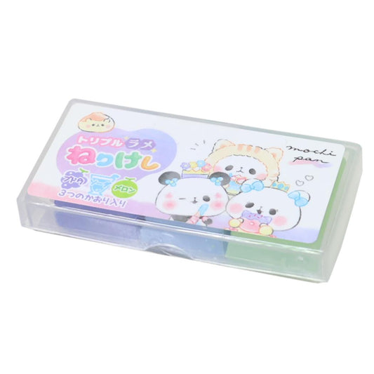 トリプルラメねりけし 消しゴム もちもちぱんだ カミオジャパン 新学期準備文具 かわいい メール便可