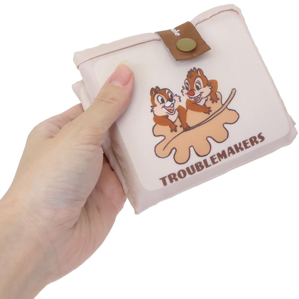 底板付きエコバッグミニ エコバッグ チップ＆デール ディズニー カミオジャパン ショッピングバッグ 折りたたみ
