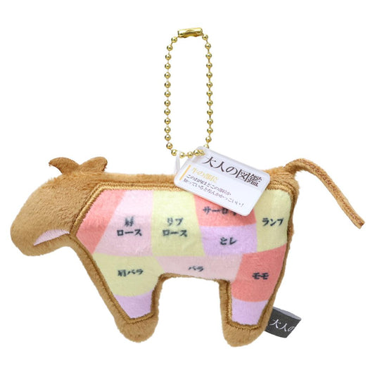 大人の図鑑 マスコット ぬいぐるみキーホルダー 牛の部位 カミオジャパン プレゼント ミニぬいぐるみ グッズ メール便可 シネマコレクション