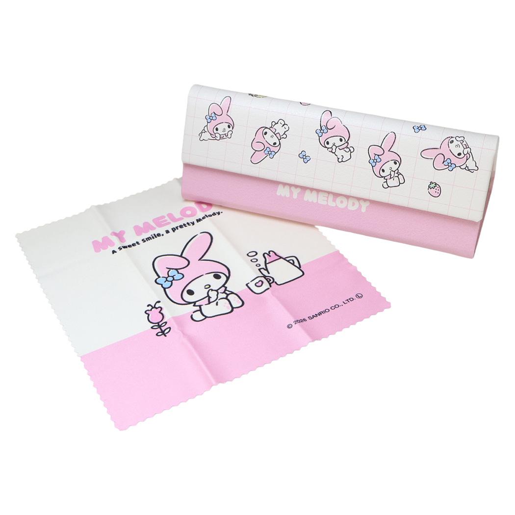 マイメロディ 眼鏡ケース クロス付き折りたたみメガネケース サンリオ カミオジャパン ハードタイプ キャラクター グッズ シネマコレクション
