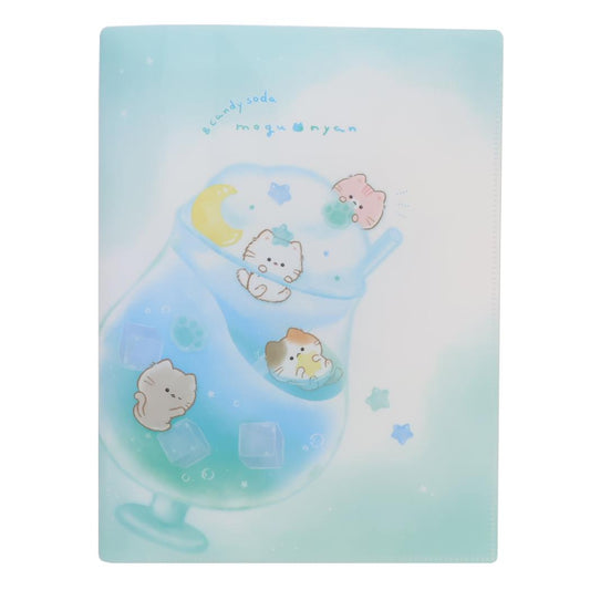 10ポケットクリアファイル ポケットファイル もぐにゃん キャンディソーダ カミオジャパン 新学期準備文具 かわいい