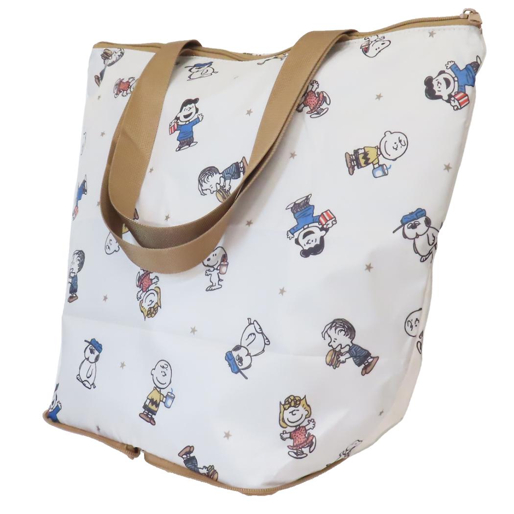 Wスペース保冷サポートエコバッグ ショッピングバッグ スヌーピー YUMMY FUN FUN ピーナッツ カミオジャパン お買い物かばん 折りたたみ