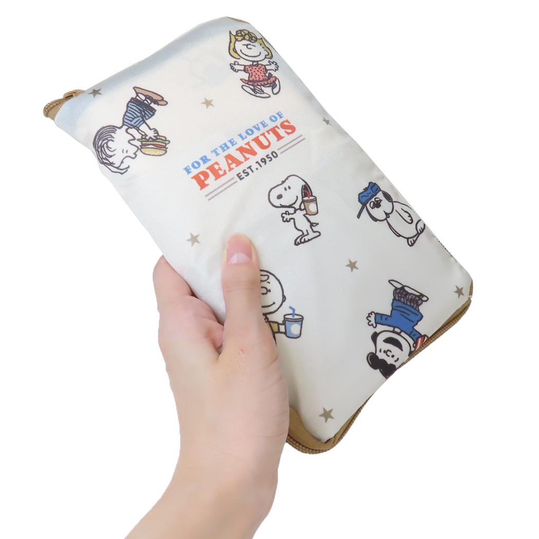 Wスペース保冷サポートエコバッグ ショッピングバッグ スヌーピー YUMMY FUN FUN ピーナッツ カミオジャパン お買い物かばん 折りたたみ