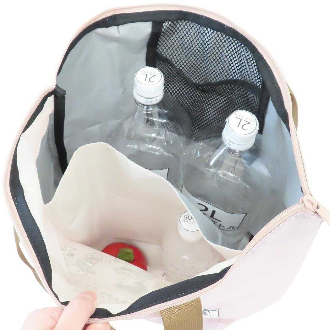 Wスペース保冷サポートエコバッグ ショッピングバッグ スヌーピー てくてく ピーナッツ カミオジャパン お買い物かばん 折りたたみ
