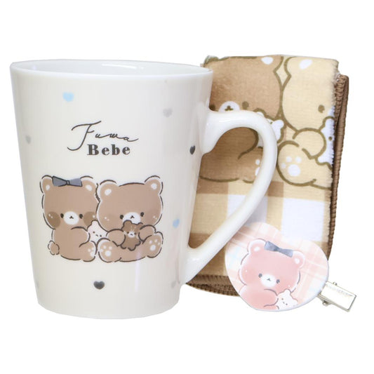 マグカップギフト マグカップ＆タオル＆ヘアクリップセット フワベベ カミオジャパン プレゼント かわいい 女の子