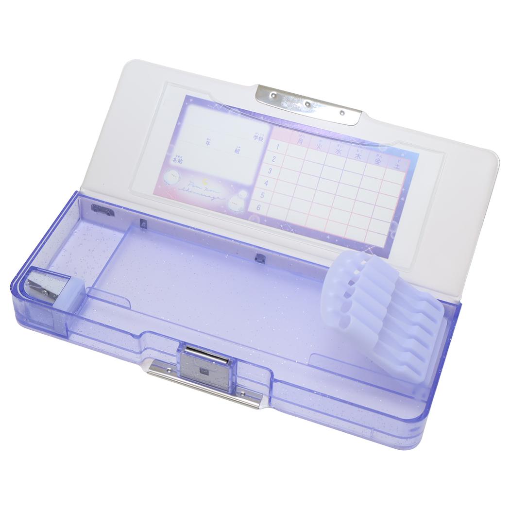 コンパクト両面開きペンケース 筆箱 ぽんぽんシマエナガ カミオジャパン 小学生 新学期準備文具