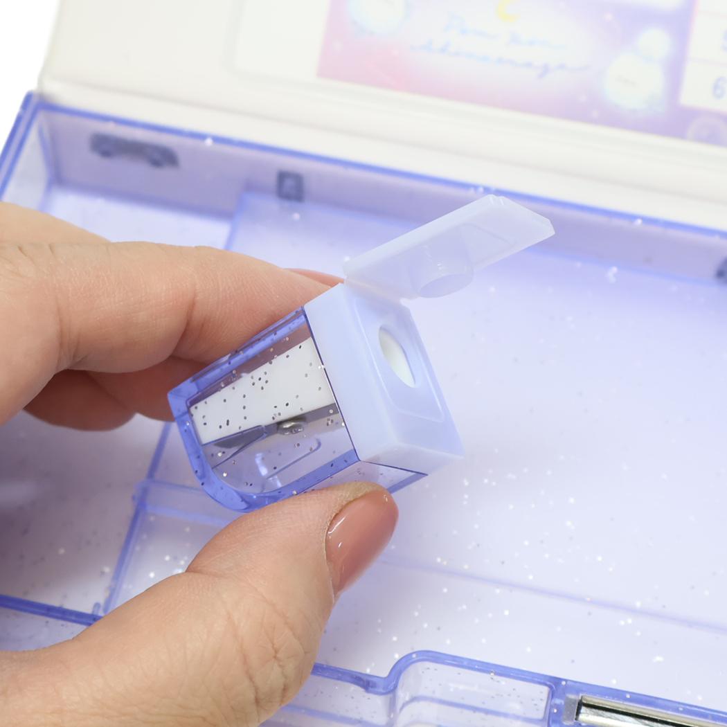 コンパクト両面開きペンケース 筆箱 ぽんぽんシマエナガ カミオジャパン 小学生 新学期準備文具