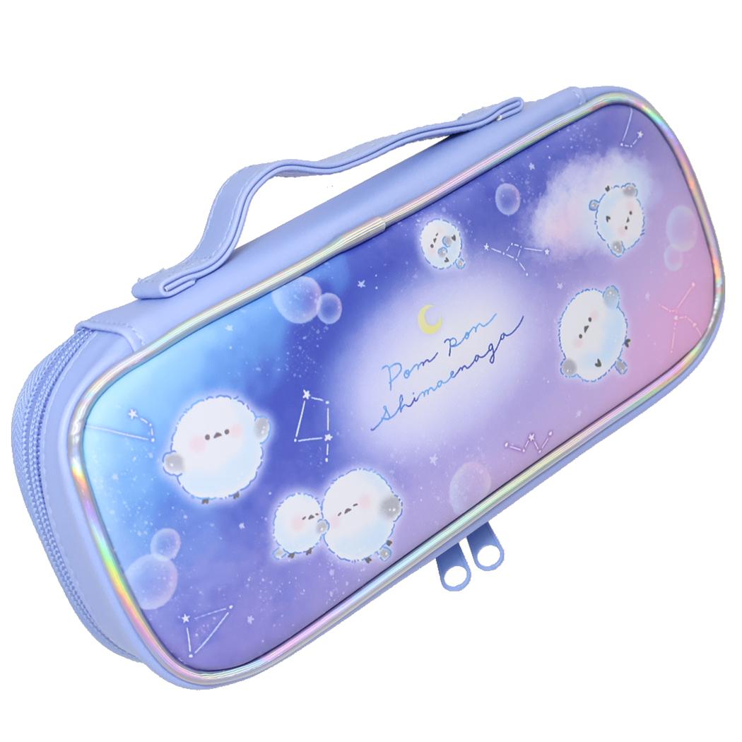 ラウンドファスナーペンケース 筆箱 ぽんぽんシマエナガ カミオジャパン 新学期準備文具 かわいい