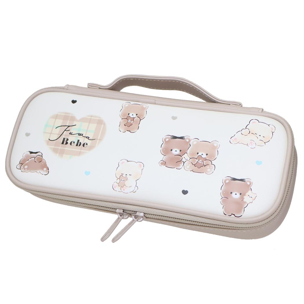 ラウンドファスナーペンケース 筆箱 フワベベ カミオジャパン 新学期準備文具 かわいい