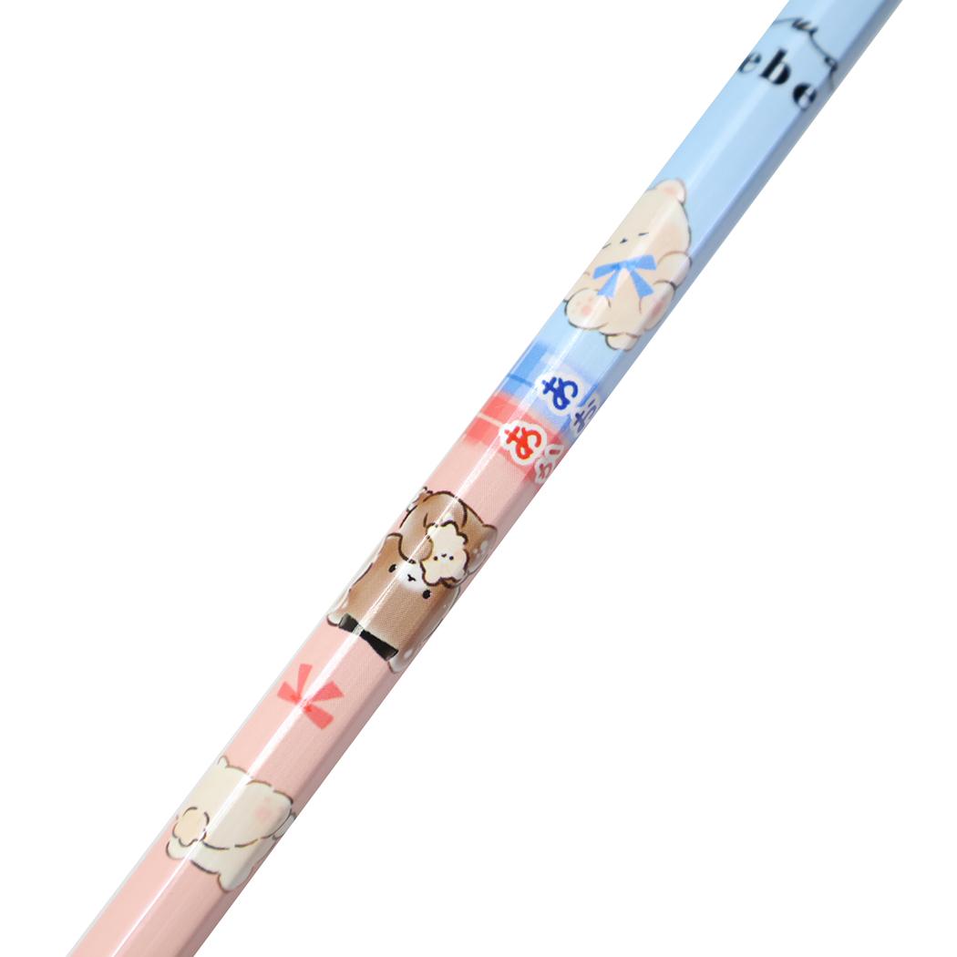 六角軸かきかた赤青鉛筆 赤青鉛筆 フワベベ カミオジャパン 新学期準備文具 女の子 メール便可
