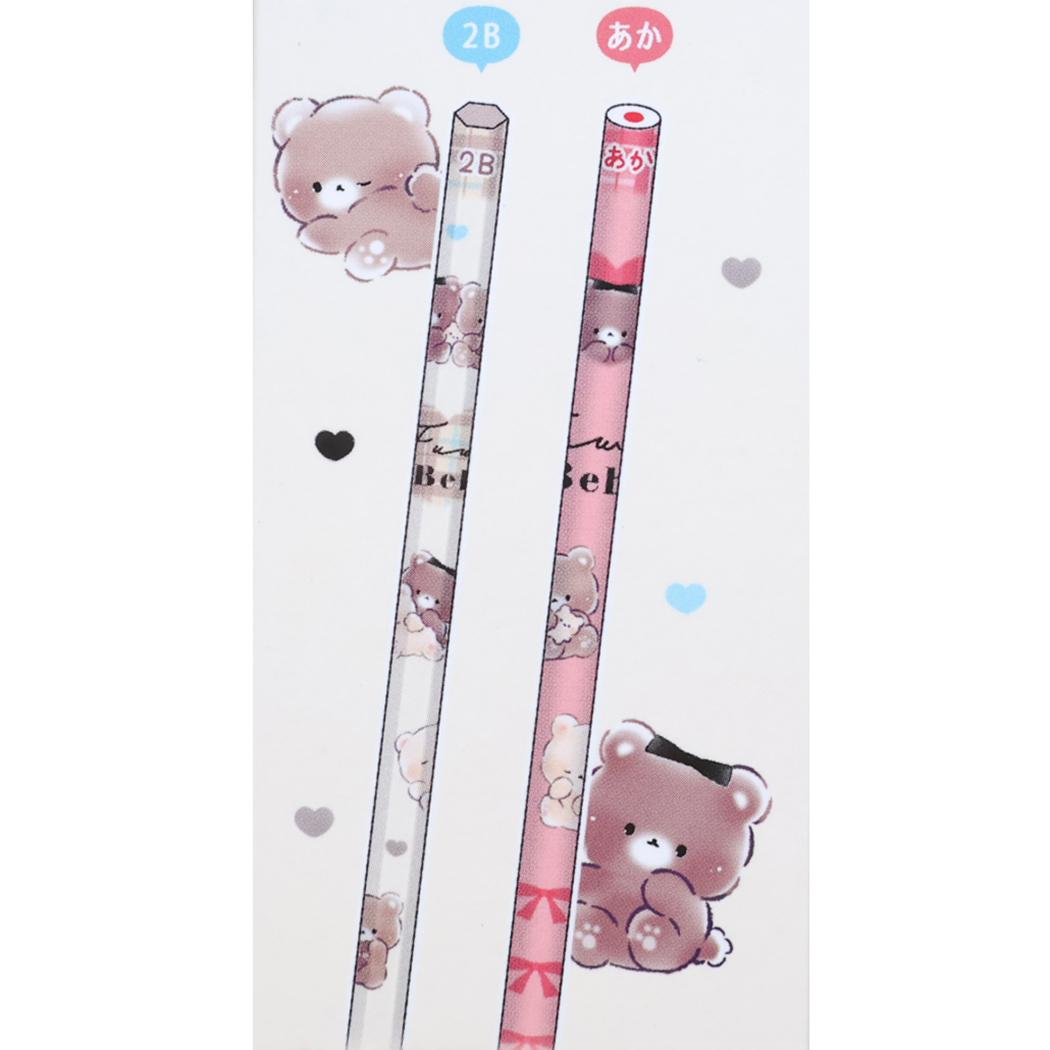 かきかたダース鉛筆 2B＆赤鉛筆 12本セット フワベベ カミオジャパン 新学期準備文具 女の子 メール便可