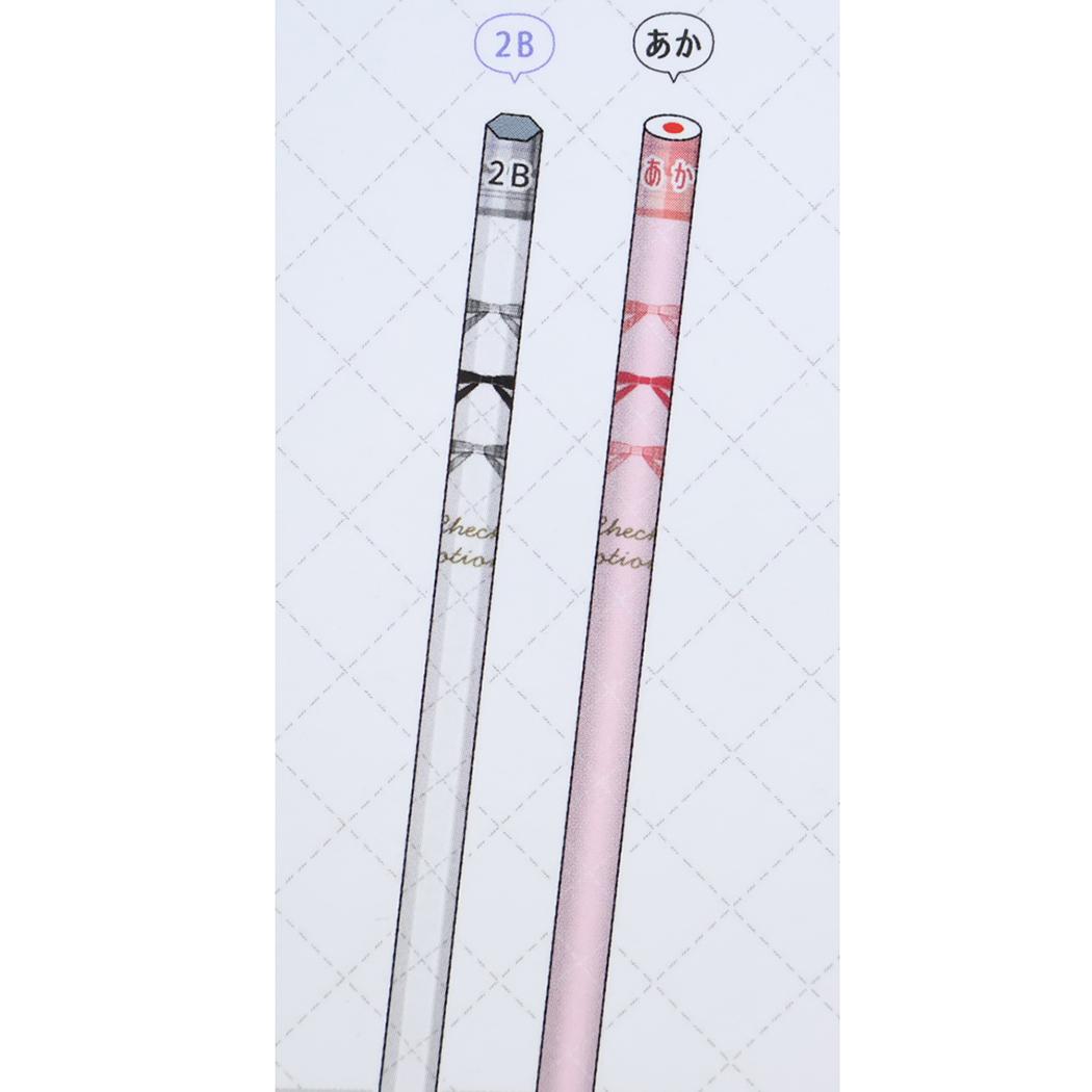 かきかたダース鉛筆 2B＆赤鉛筆 12本セット チェックエモーションズ カミオジャパン 新学期準備文具 女の子 メール便可
