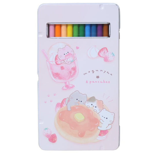 缶ケース入り12色いろえんぴつ 色鉛筆 もぐにゃん カミオジャパン 新学期準備文具 かわいい メール便可
