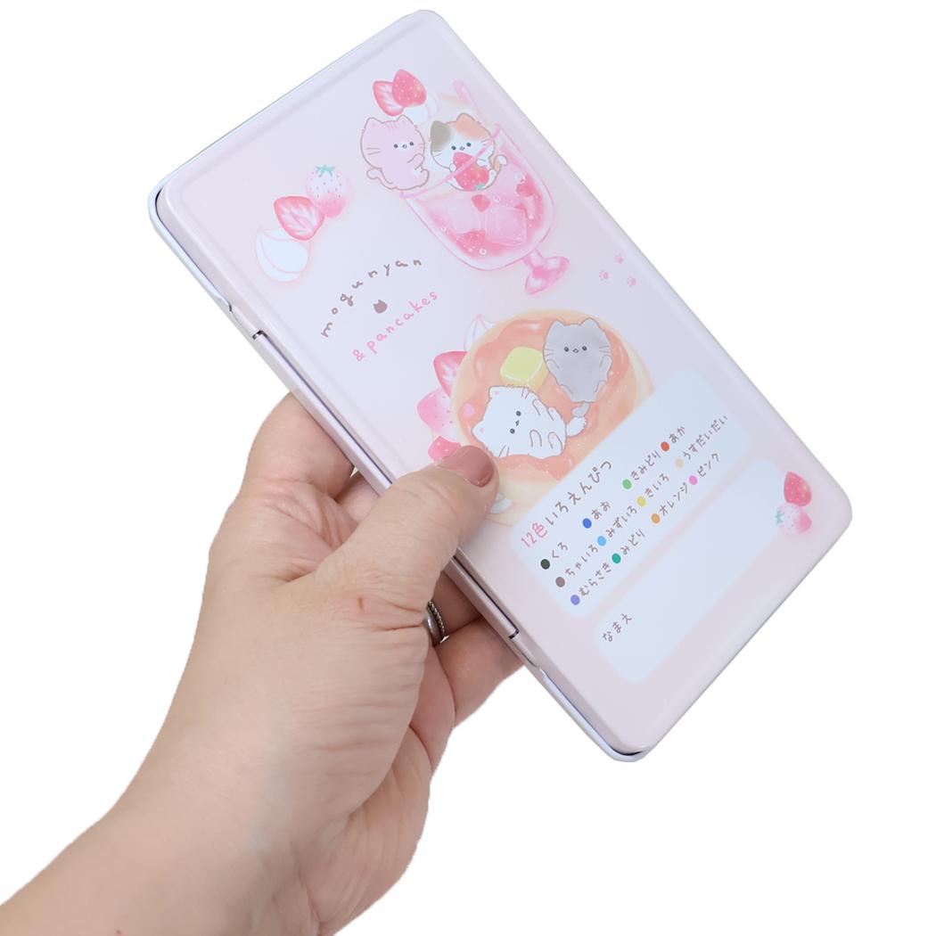 缶ケース入り12色いろえんぴつ 色鉛筆 もぐにゃん カミオジャパン 新学期準備文具 かわいい メール便可