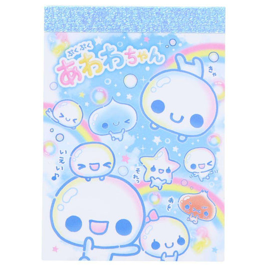 ミニミニメモ メモ帳 平成ファンシー ぷくぷくあわわちゃん カミオジャパン 新学期準備文具 かわいい メール便可