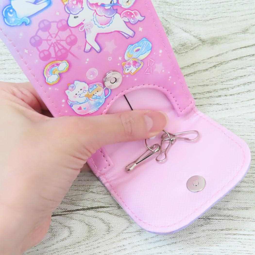 反射シート付きリールキーカバー 子供用ランドセル キーケース メルティナイトパーク カミオジャパン 新学期準備雑貨 女の子 メール便可