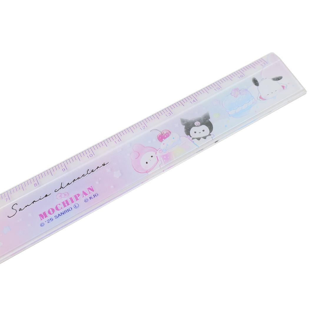 スリム17cm定規 ものさし サンリオキャラクターズxもちもちぱんだ Colorful Sweets サンリオ カミオジャパン 新学期準備文具 メール便可