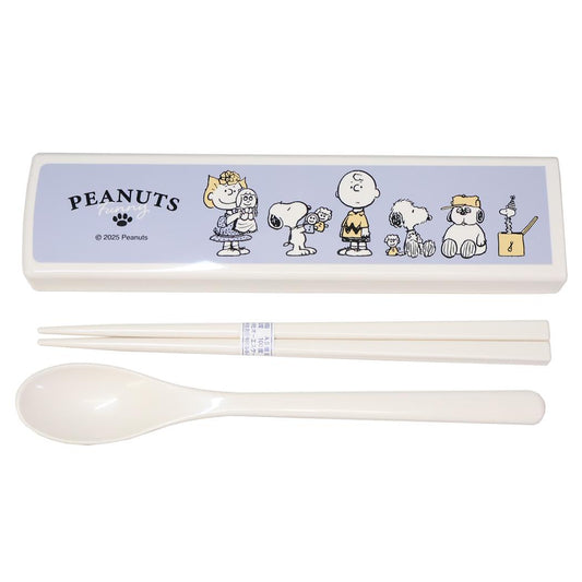 ツインセット スライド式 おはし＆スプーン コンビセット スヌーピー FUNNY PEANUTS ピーナッツ カミオジャパン プレゼント 日本製 新学期準備 メール便可