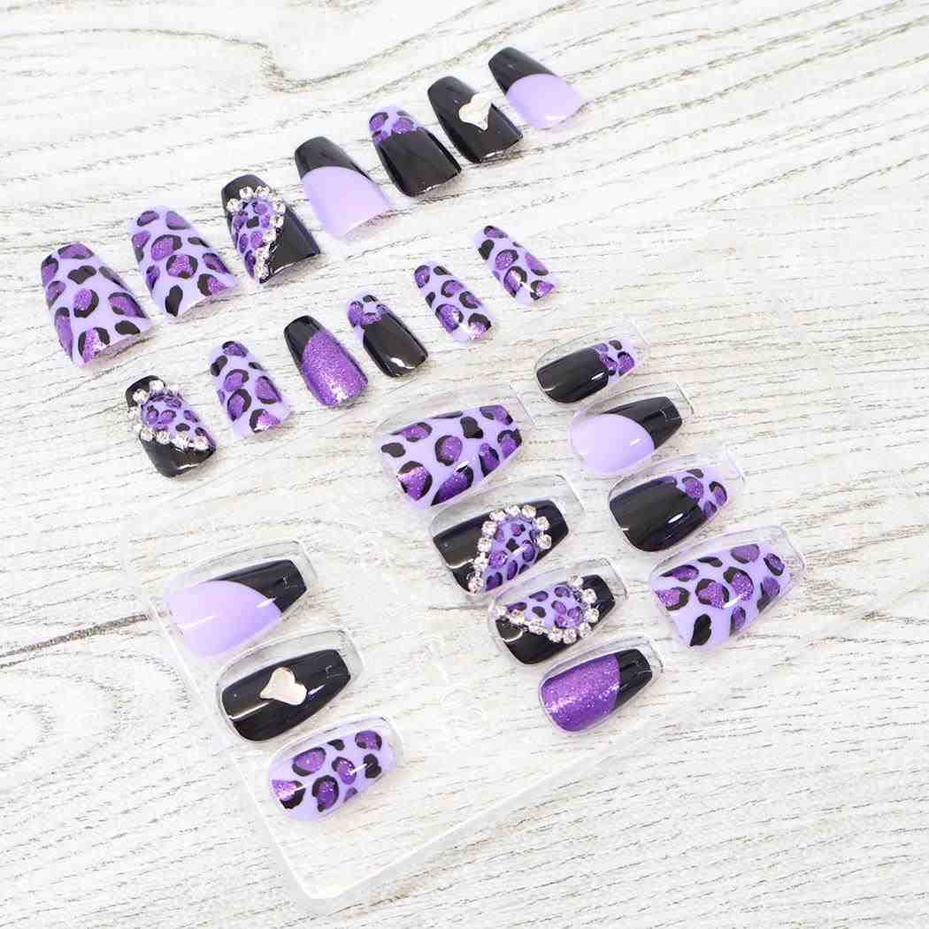 ネイルチップ コスメ雑貨 GYARU mee PURPLE LEOPA カミオジャパン ネイルアート 付け爪 かわいい メール便可