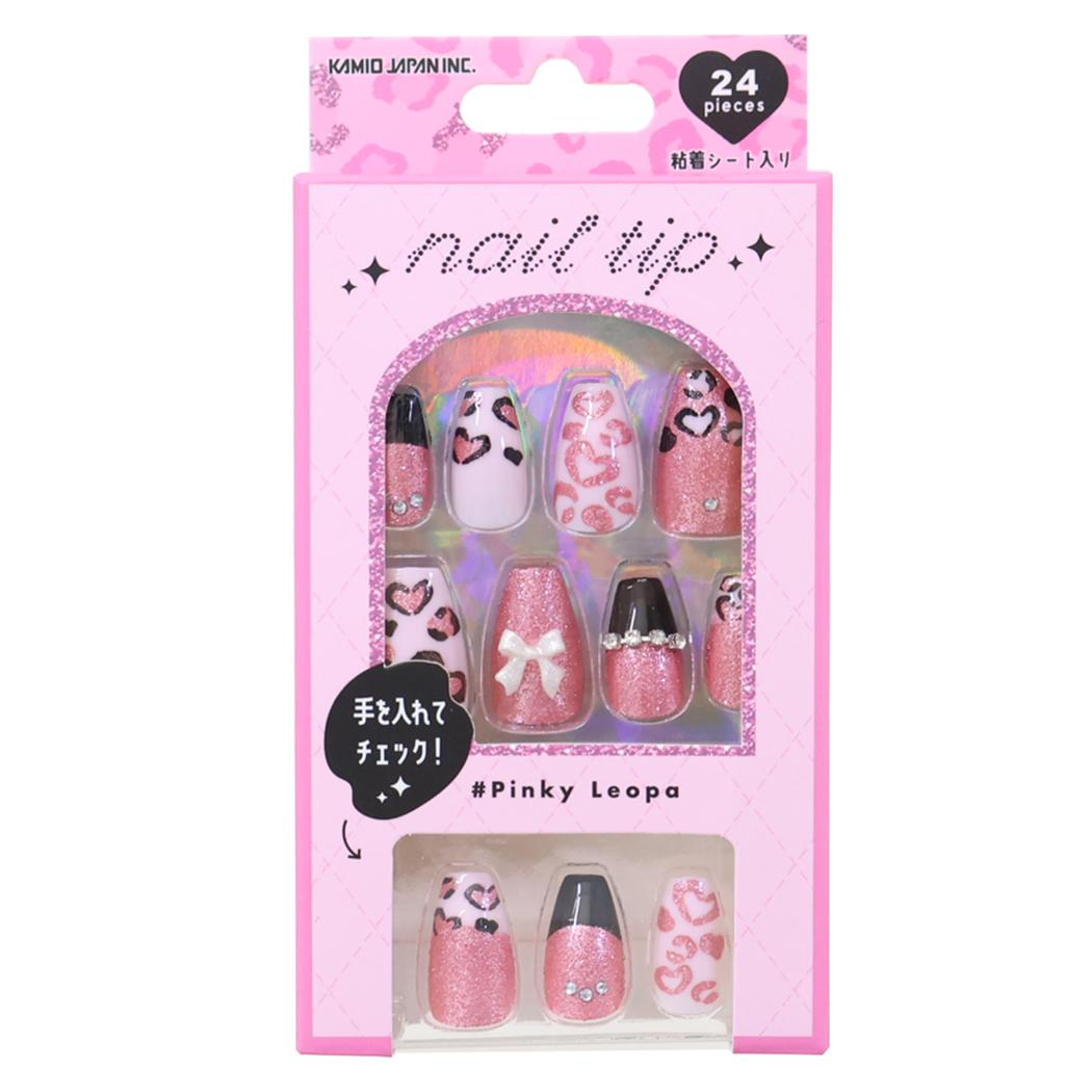 ネイルチップ コスメ雑貨 GYARU mee PINKY LEOPA カミオジャパン ネイルアート 付け爪 かわいい メール便可