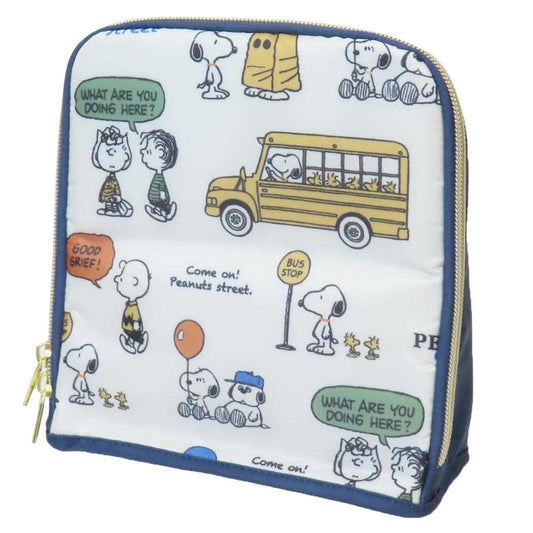スタンドポーチ コスメポーチ スヌーピー PEANUTS STREET ピーナッツ カミオジャパン 化粧ポーチ 小物入れ