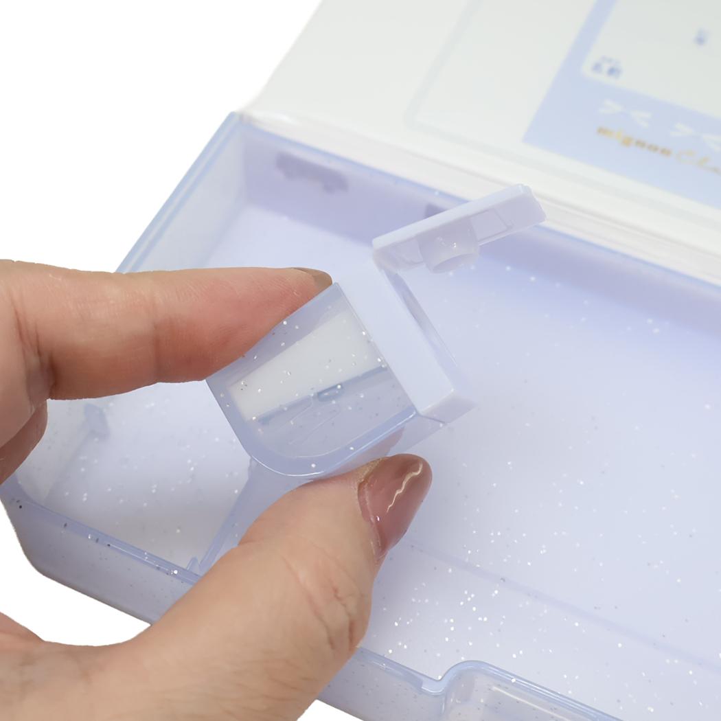 コンパクト両面開きペンケース 筆箱 ミニョンチャーム ブルー カミオジャパン 小学生 新学期準備文具 かわいい