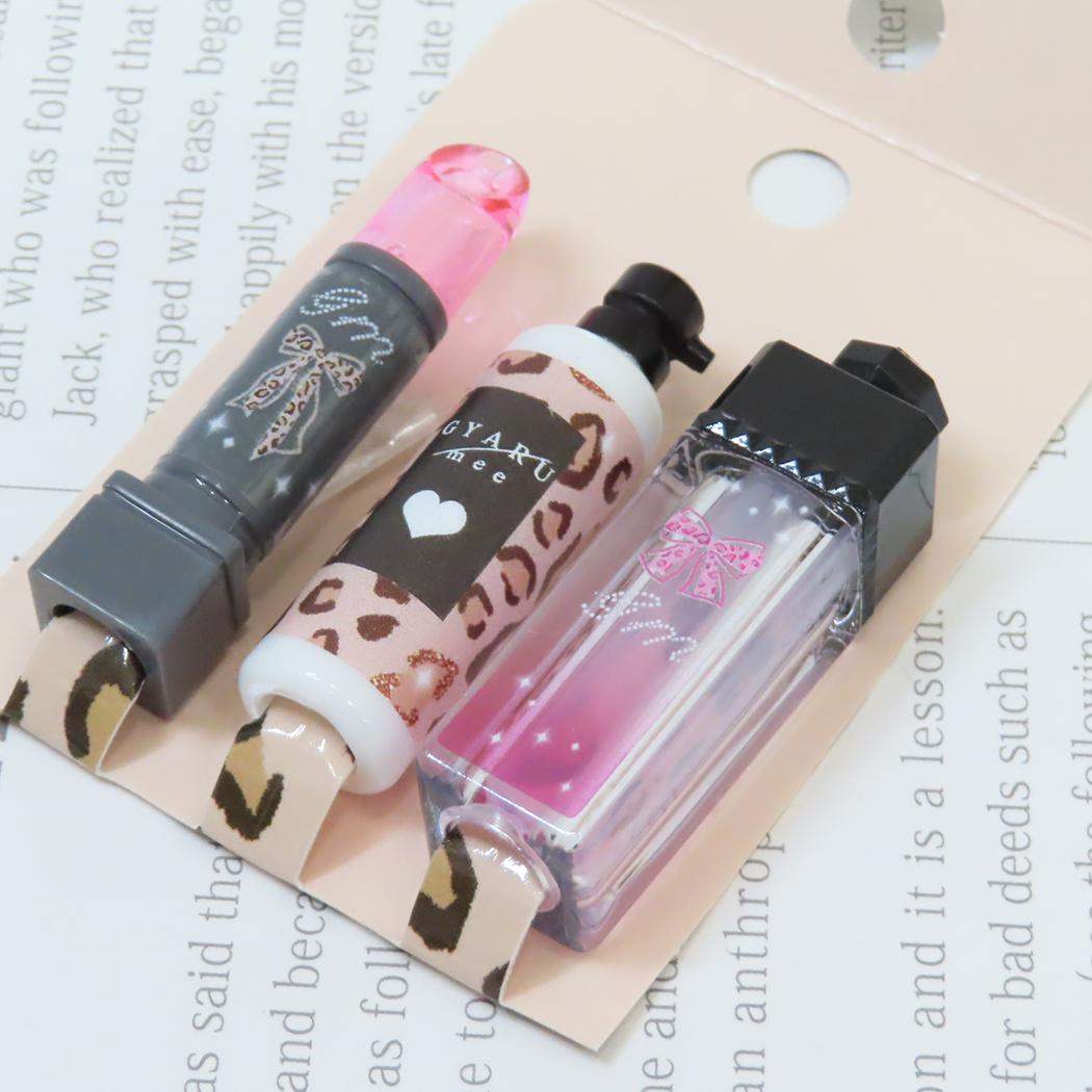 パロディ鉛筆キャップ えんぴつカバー3本セット 鉛筆キャップ GYARUmee カミオジャパン 新学期準備文具 女の子 かわいい メール便可