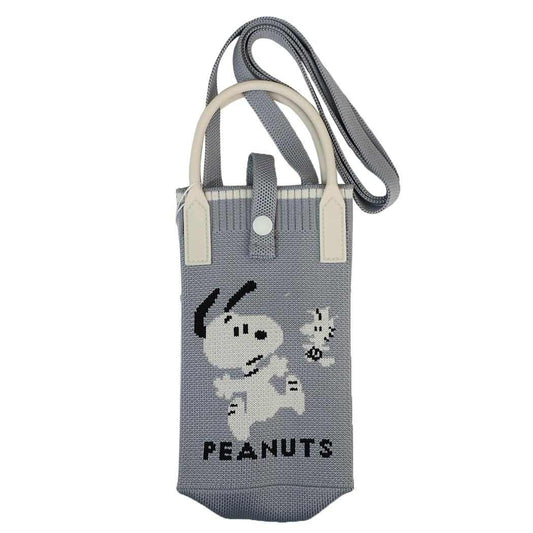 ニットショルダーバッグ スマホポーチ スヌーピー Wow！Peanuts ピーナッツ カミオジャパン ミニショルダー ポシェット メール便可