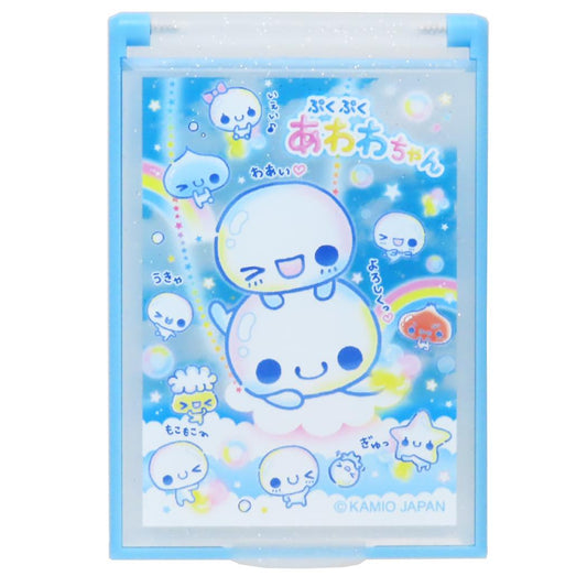 カードミラーS 手鏡 ぷくぷくあわわちゃん ブランコ カミオジャパン コンパクトミラー かわいい メール便可