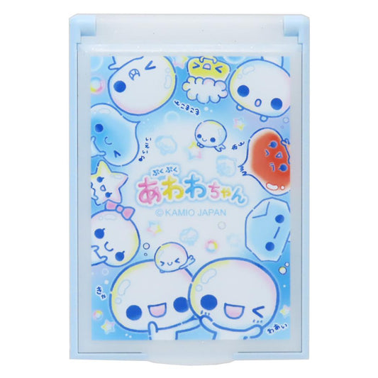 カードミラーS 手鏡 ぷくぷくあわわちゃん なかよし カミオジャパン コンパクトミラー かわいい メール便可