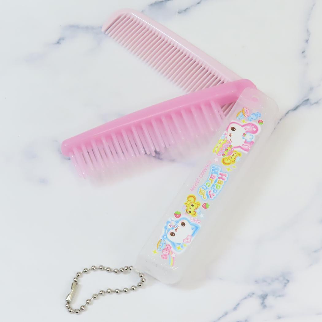 折りたたみブラシ＆コーム ヘアブラシ HAPPY MARCH カミオジャパン プレゼント かわいい 折りたたみくし メール便可