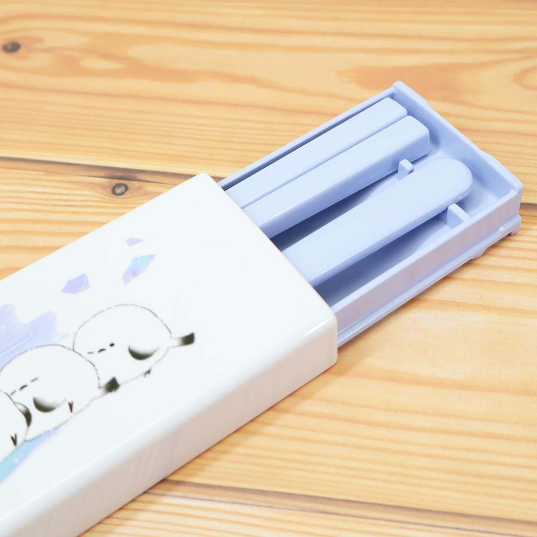 抗菌 ツインセット スライド式 おはし＆スプーン コンビセット mellow enaga ニュアンス カミオジャパン 新学期準備 お箸 スプーン かわいい 日本製 メール便可