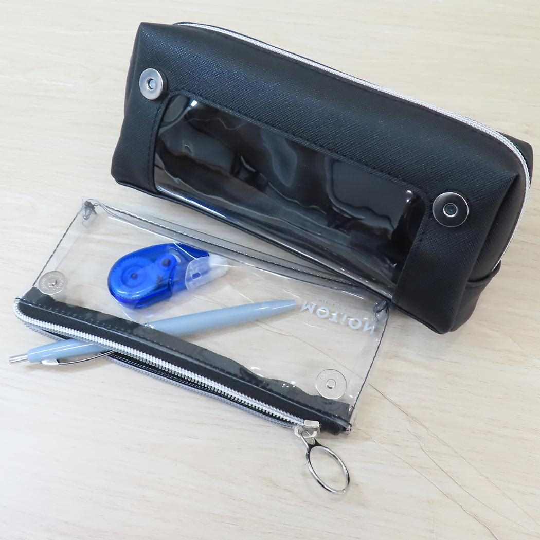 スマートプラスペンケース ペンポーチ MOTiON black カミオジャパン 新学期準備文具 シンプル